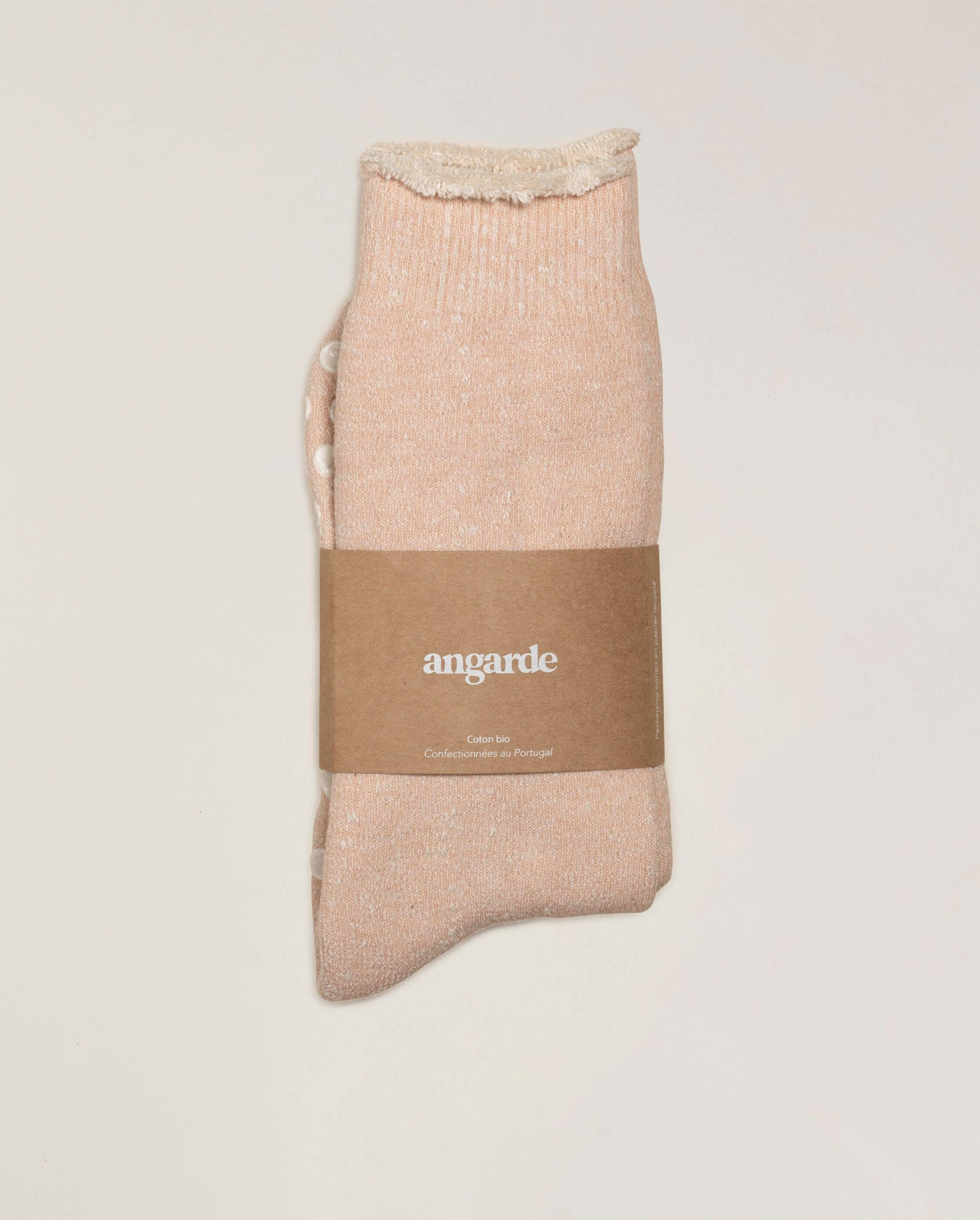 Men's slipper socks, powder pink