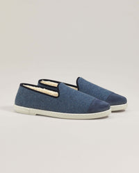 Limited edition men's slipper, navy jeans
