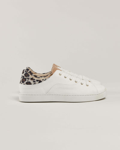 Women's vegan grape sneakers, leopard white