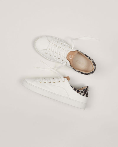 Women's vegan grape sneakers, leopard white