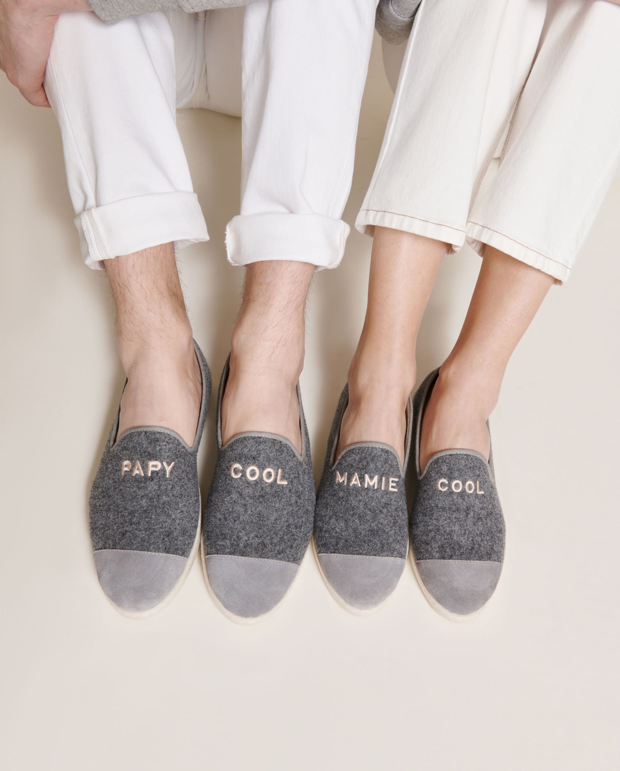 Papy cool x émoi émoi men's slippers, gray